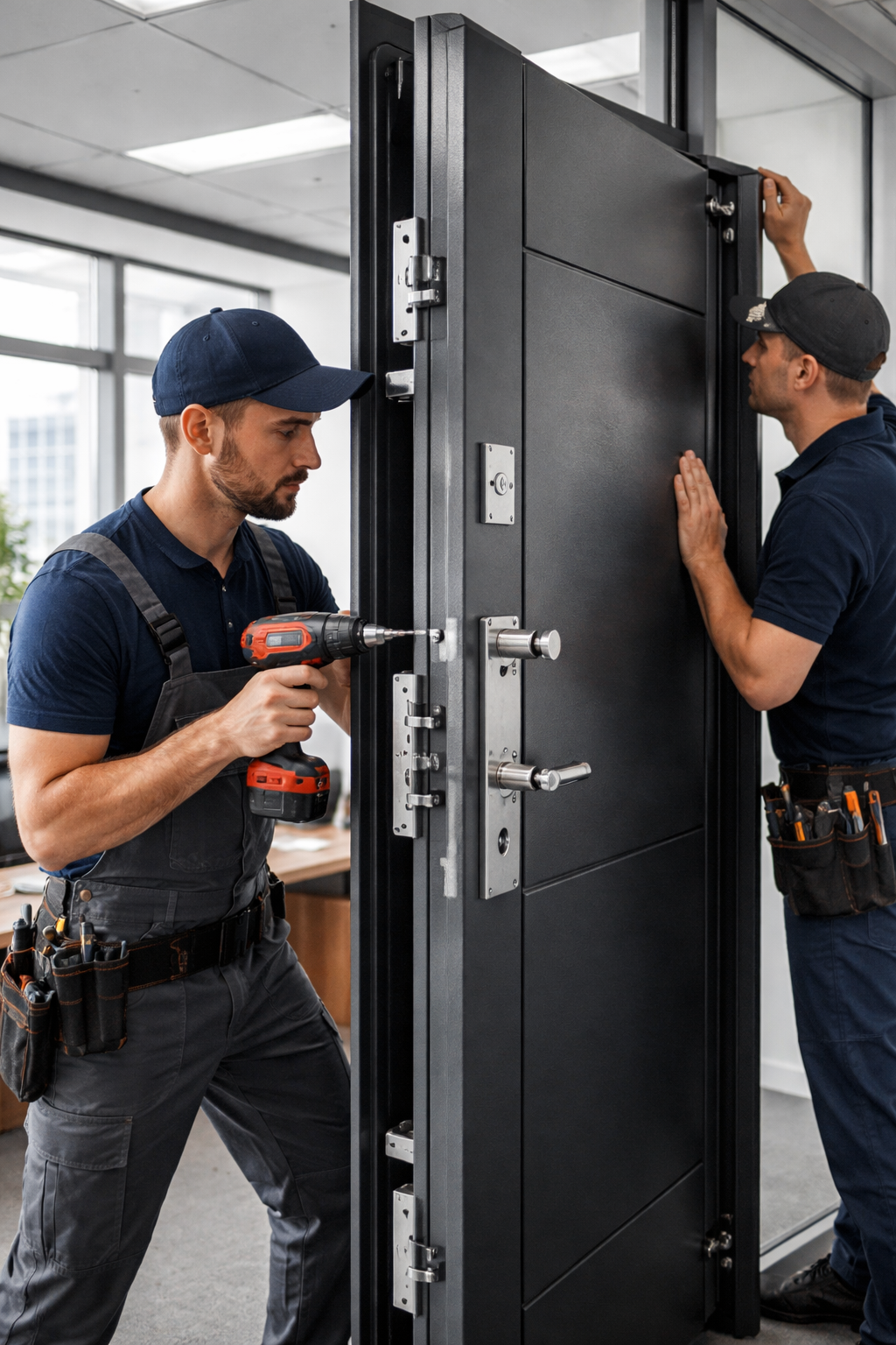 pose de porte blindée bureau